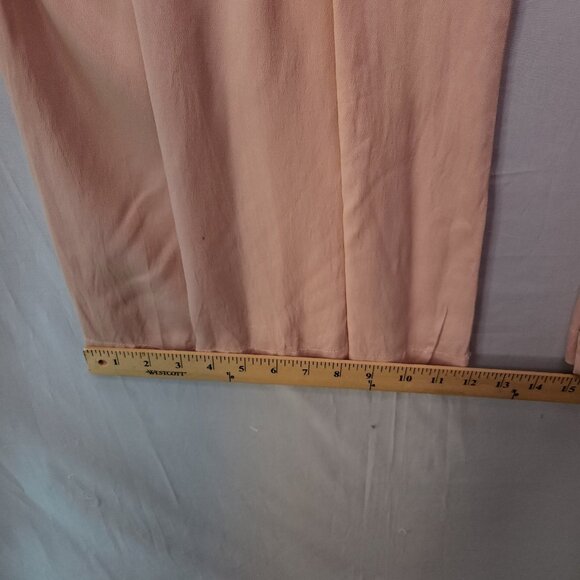 Free People Pant Size 4 Wide Leg Trouser Glow in the Sky Satin High Rise Peach - Picture 11 of 13